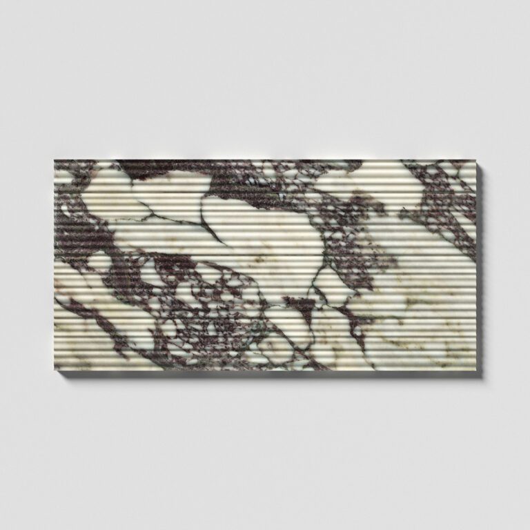 Mia Urbo Stone - fluted grooved marble tile gerippt marmor fliesen Calacatta Viola Fine Large Tile