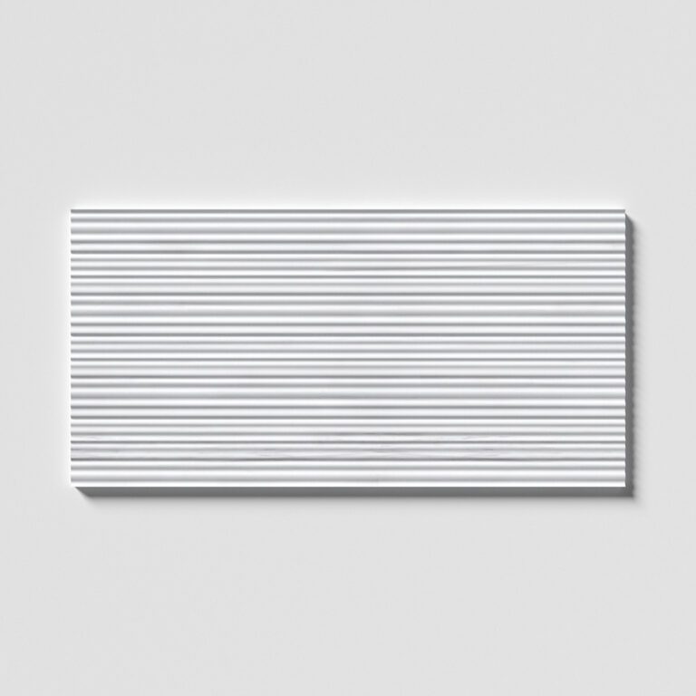 Mia Urbo Stone - fluted grooved marble tile gerippt marmor fliesen Royal Blanc Fine Large Tile