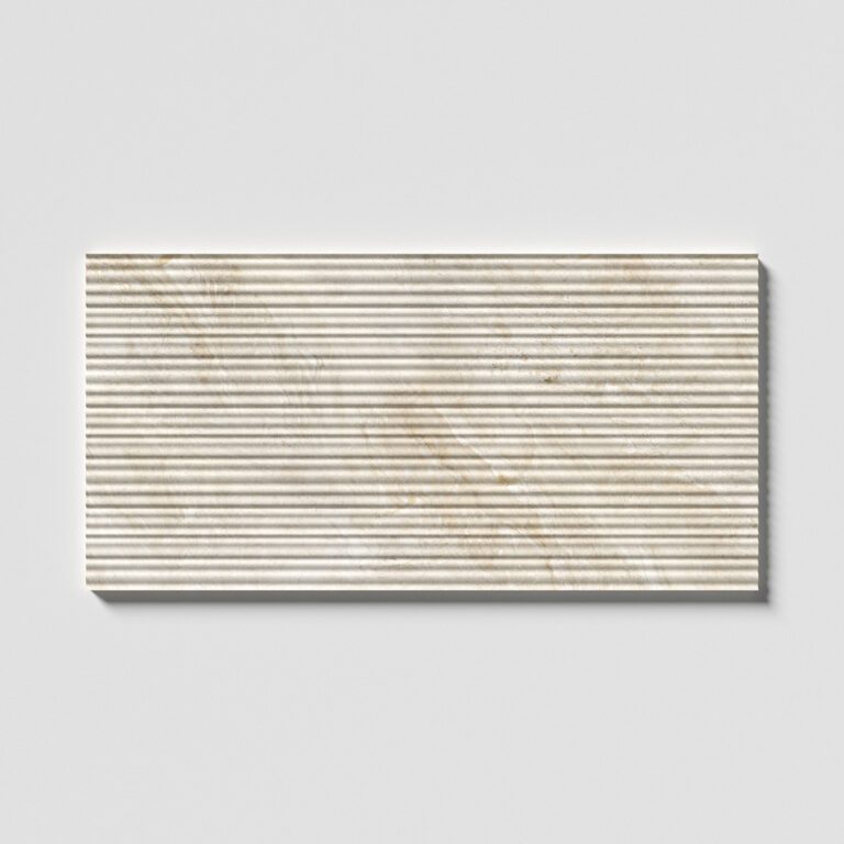 Mia Urbo Stone - fluted grooved marble tile gerippt marmor fliesen Royal Sand Fine Large Tile