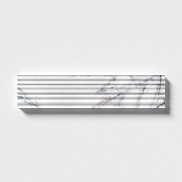 Mia Urbo Stone - fluted grooved marble tile gerippt marmor fliesen Lilac Fine