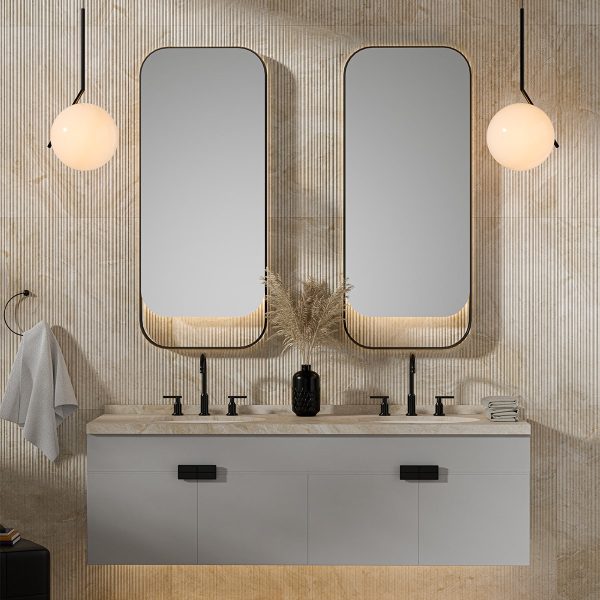 Mia Urbo Stone - fluted grooved marble tile gerippt marmor fliesen Royal Sand Fine Large Tile